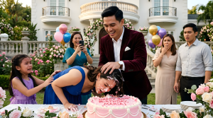 Isinubsob ng asawa ko ang mukha ko sa birthday cake ng aming anak sa harap ng 47 bisita. Hindi niya alam
